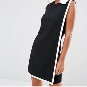 SOLD- Ted Baker Elija Tunic with Contrast Bow black Dress, size 3